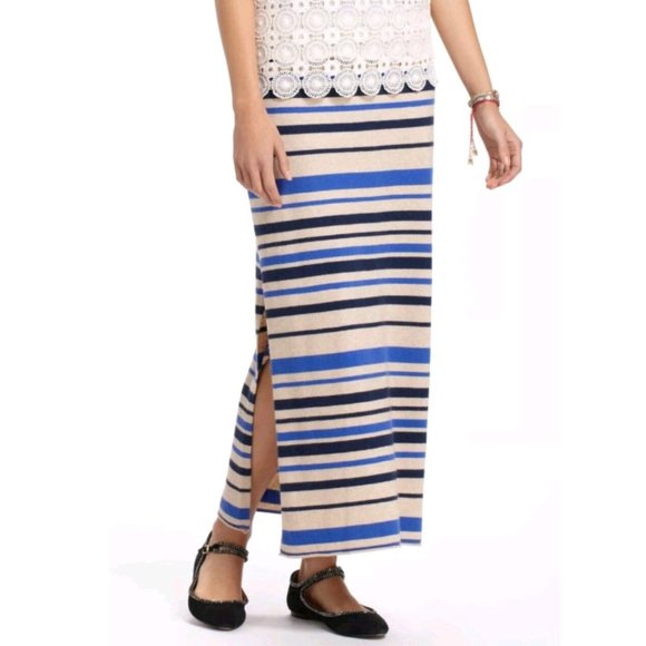 Anthropologie Sparrow Striped Sweater Maxi Skirt - Picture 1 of 9